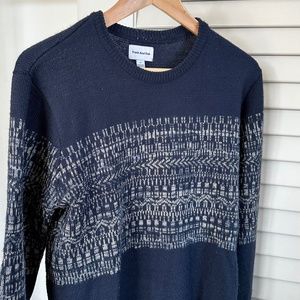 Frank and Oak - Men’s Medium Knitted Blue Sweater (Lightly Worn)